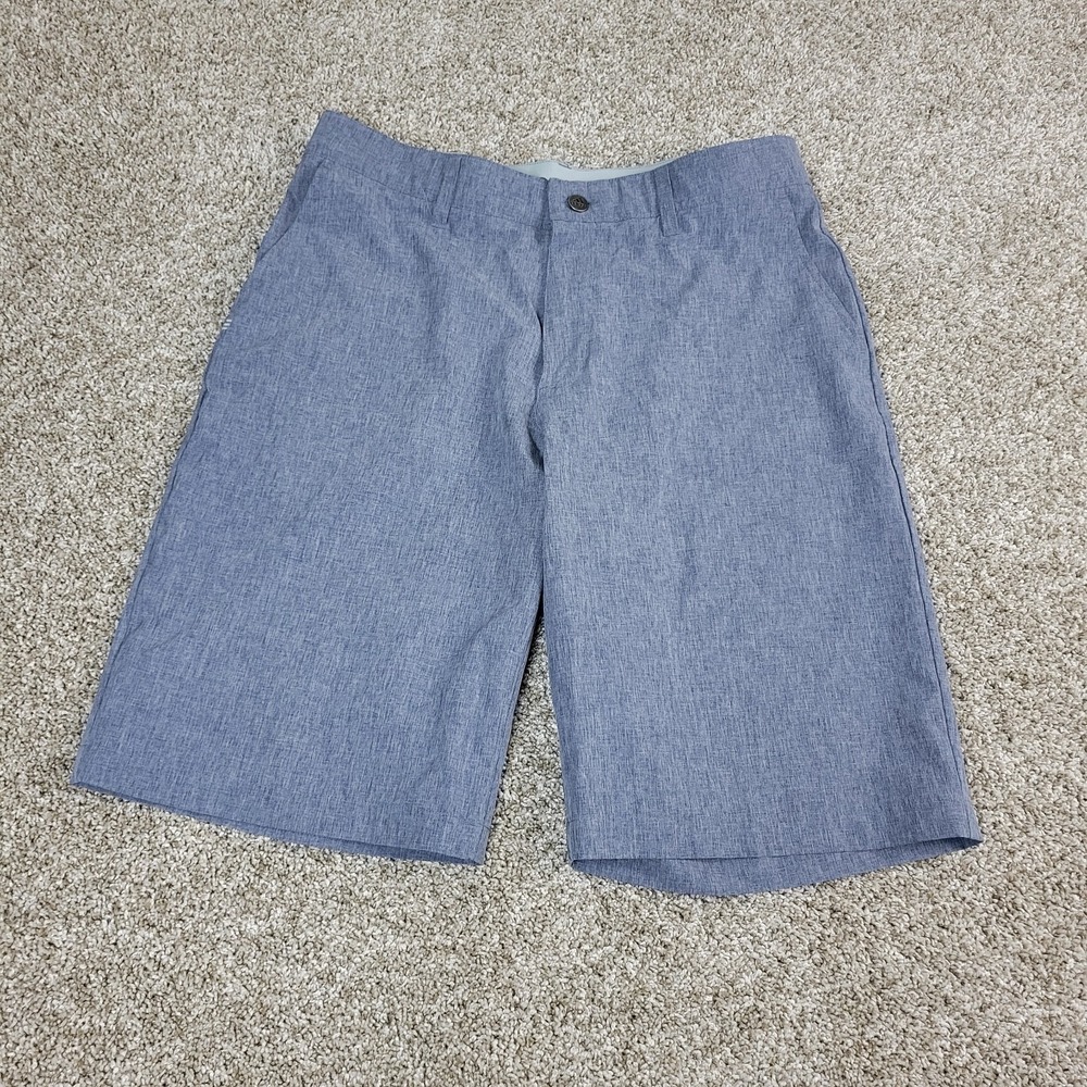 Adidas‎ Mens 32 Solid Gray Elastic Waist Chino Golf Shorts